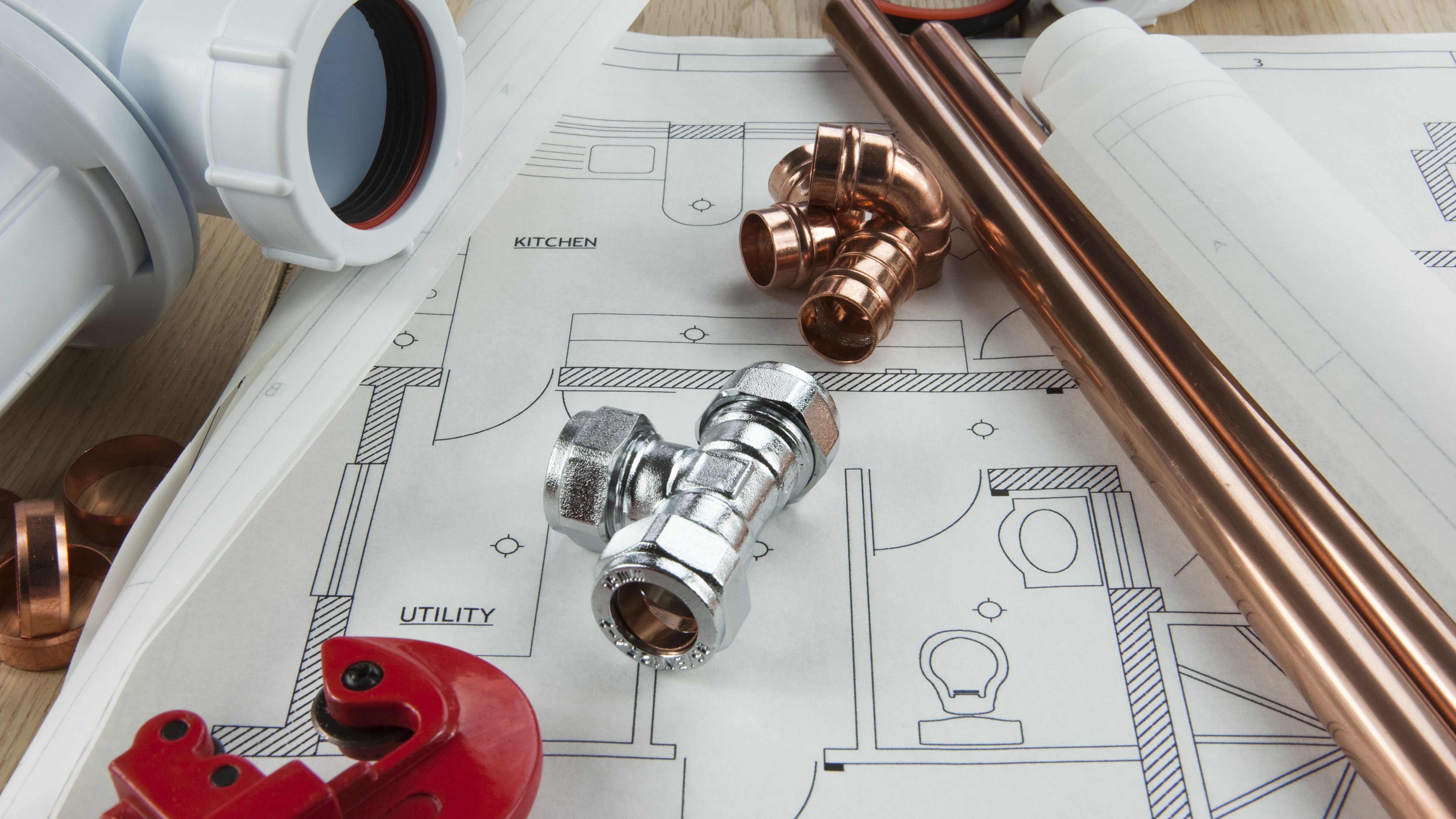a-plumbing-diagram-with-copper-pipe--tubing-and-fixings- a-plumbing-diagram-with-copper-pipe--tubing-and-fixings-
